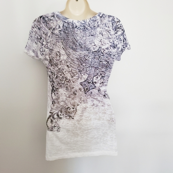 Daytrip Burnout Tee Rhinestone Cross L - Picture 3 of 3